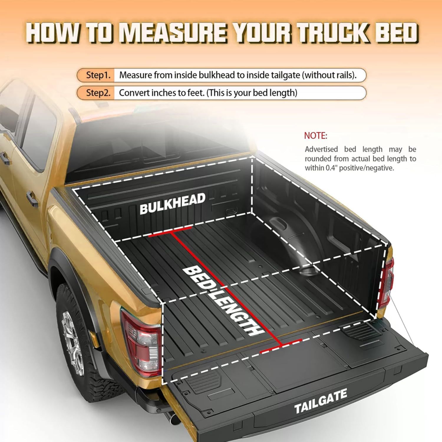 4.6FT Hard Tri-Fold for 2022 2023 2024 Ford Maverick Tonneau Cover Truck Bed