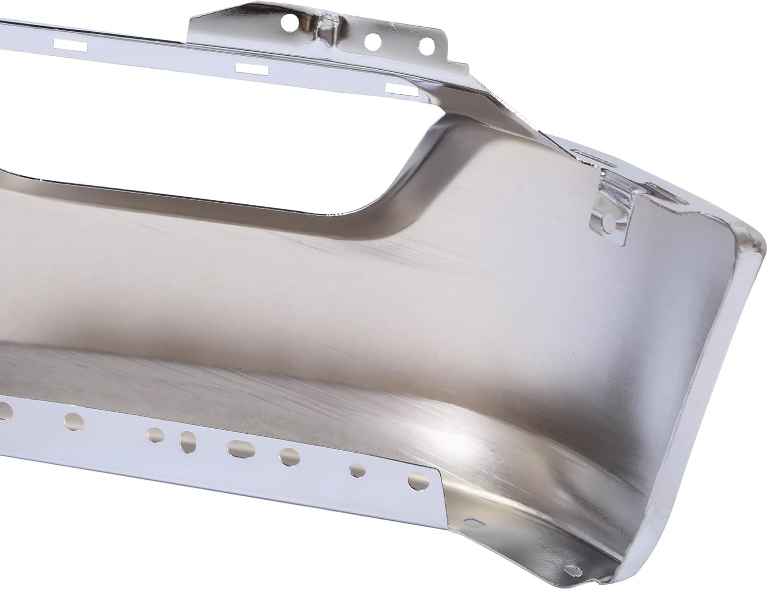 Front Bumper Face Bar Compatible with Ford F150 F-150 2021 2022 2023 W/o Sensor Holes, Chrome Steel Front Bumper Replacement for ML34-17757-FML3Z17757G