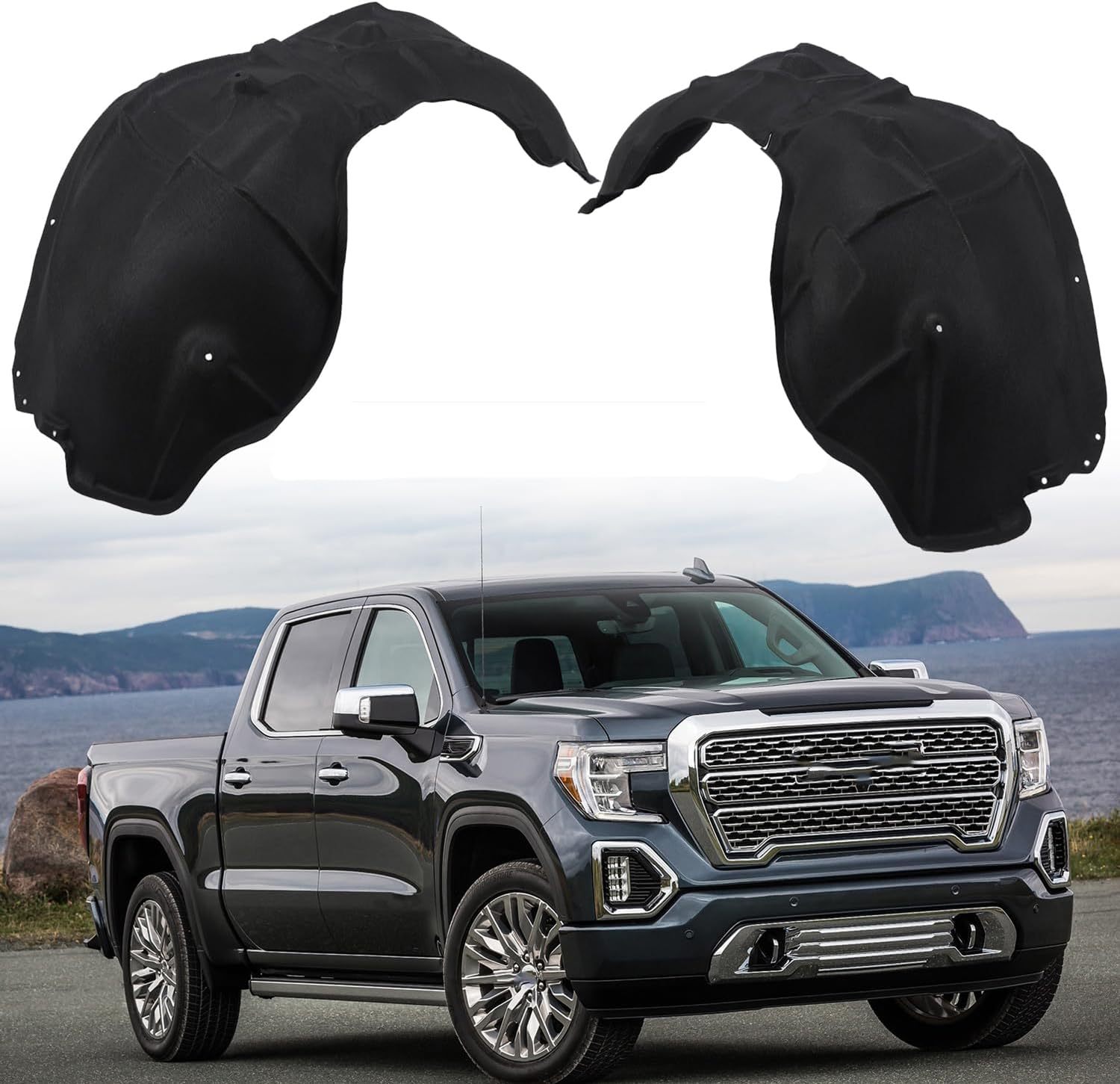 Front Fender Liner Inner Panel For GMC Sierra 2019-2023, Fender Liner Splash Shield Passenger Right/Driver Left Side