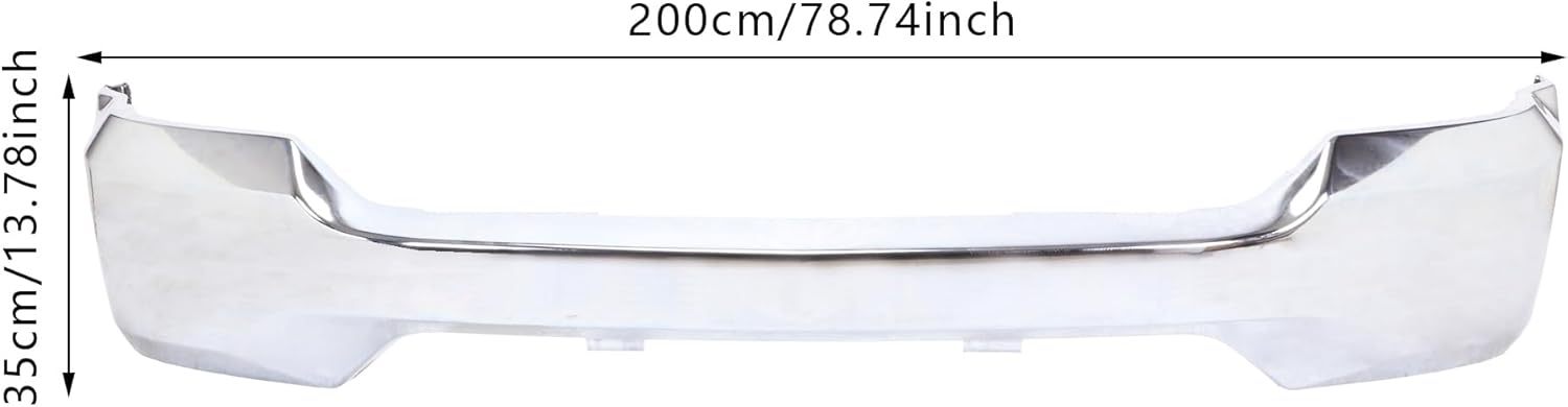 Chrome Steel Front Bumper Face Bar Compatible with 2016 2017 2018 Chevy Silverado 1500 Without Fog/Sensor Silver 84029799GM1002860