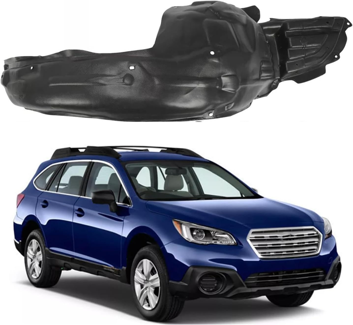 Front Right Inner Fender Liner Passenger Side Compatible with 2010-2015 Subaru Outback 84533749