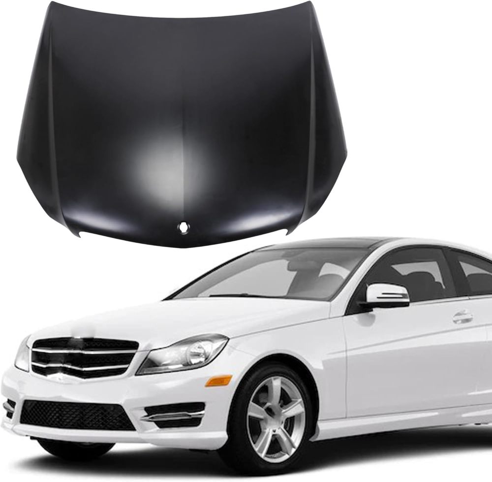Replacement Part Hood Panel Compatible with 2012 2013 2014 Mercedes Benz C250 C300 (MB1230130 2048800957)
