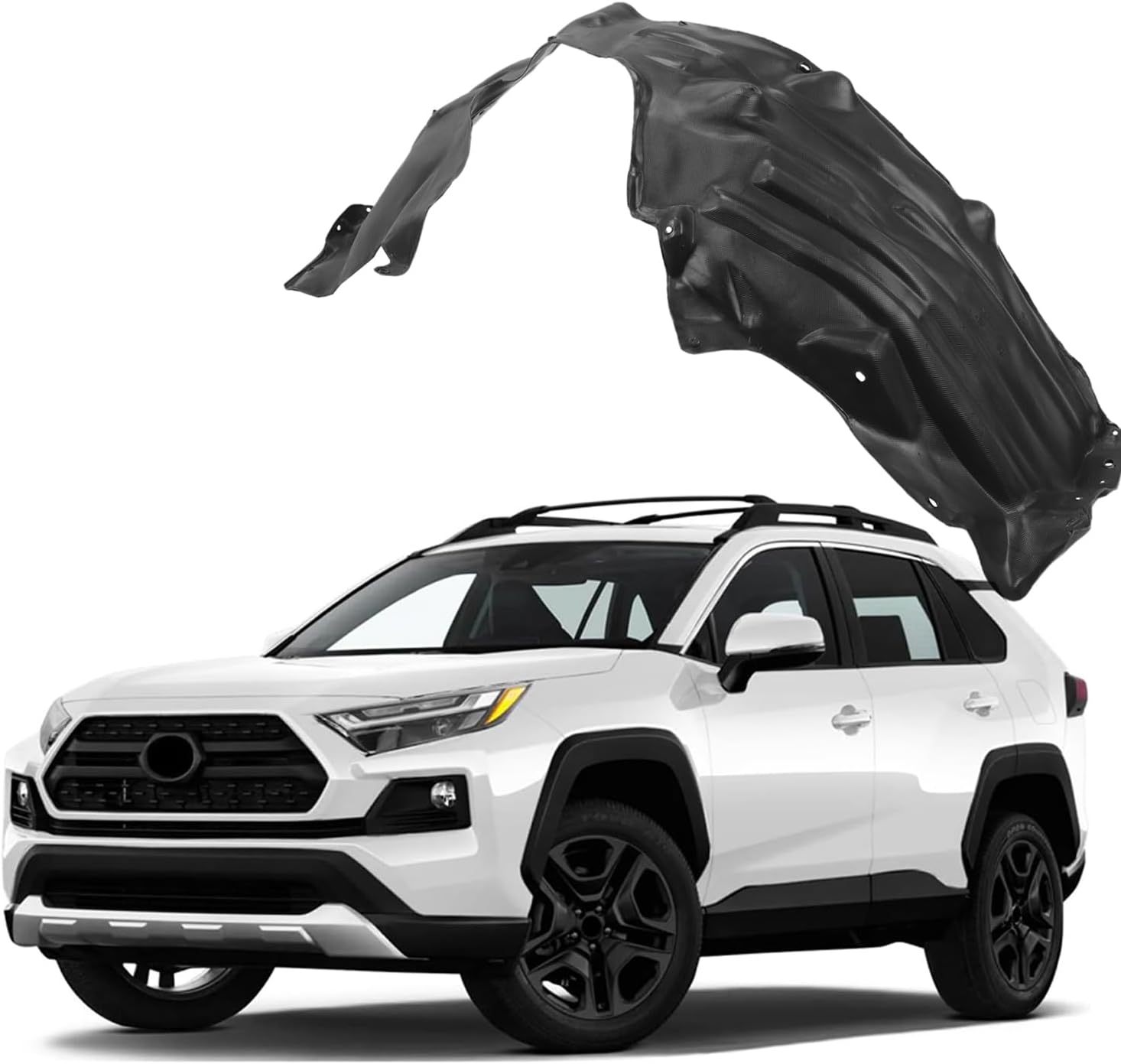 Front Passenger & Driver Side Fender Liner Inner Panel For 2019-2020 Toyota RAV4 Fender Liner Splash Shield Replacement 538750R080 538760R080