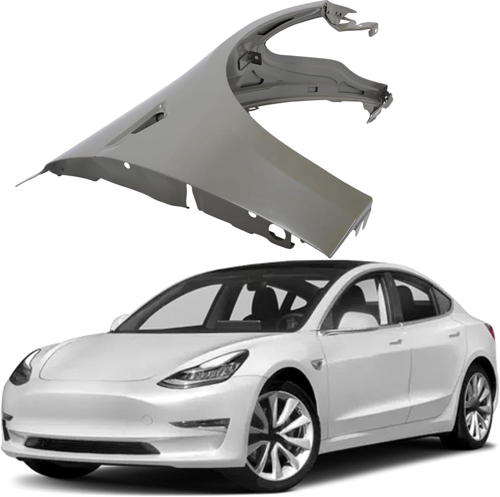 Front Passenger Right Side Fender Compatible With 2017-2023 Tesla Model 3 OEM:1081400E0D