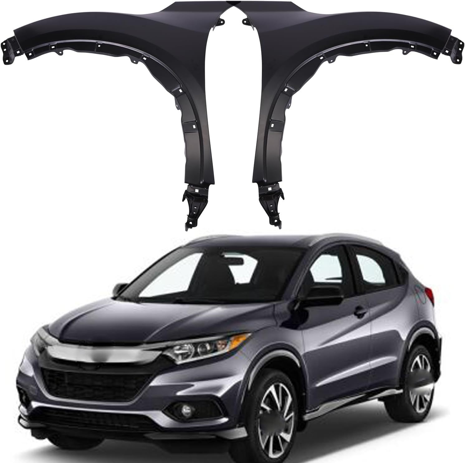 Front Fender Set Primed Driver Passenger Side Steel For 2016-2022 Honda HR-V HO1241190HO1240190
