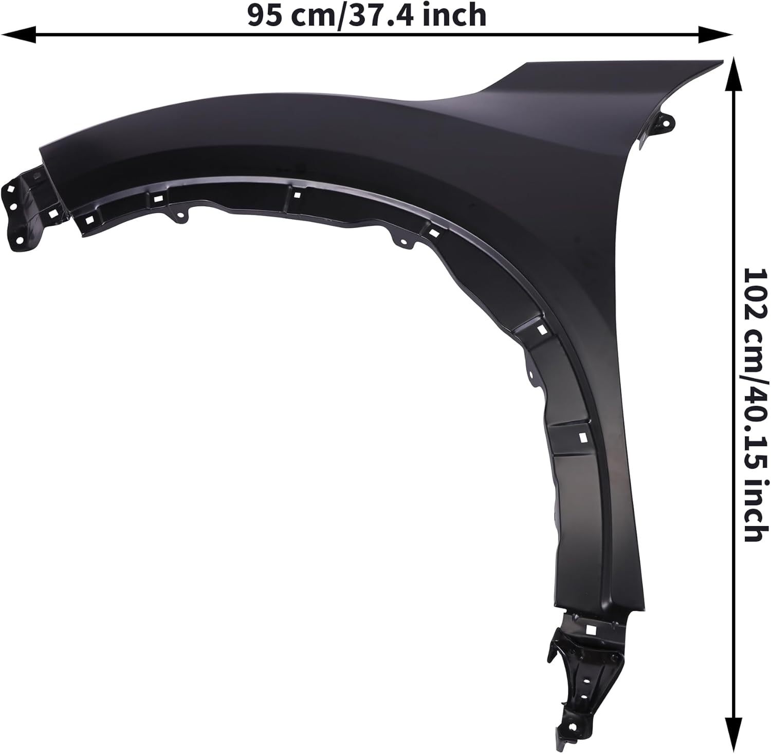 Replacement Parts Front Left Driver Side Fender Assembly Compatible With 2016-2022 Honda HR-V OEM HO1240190