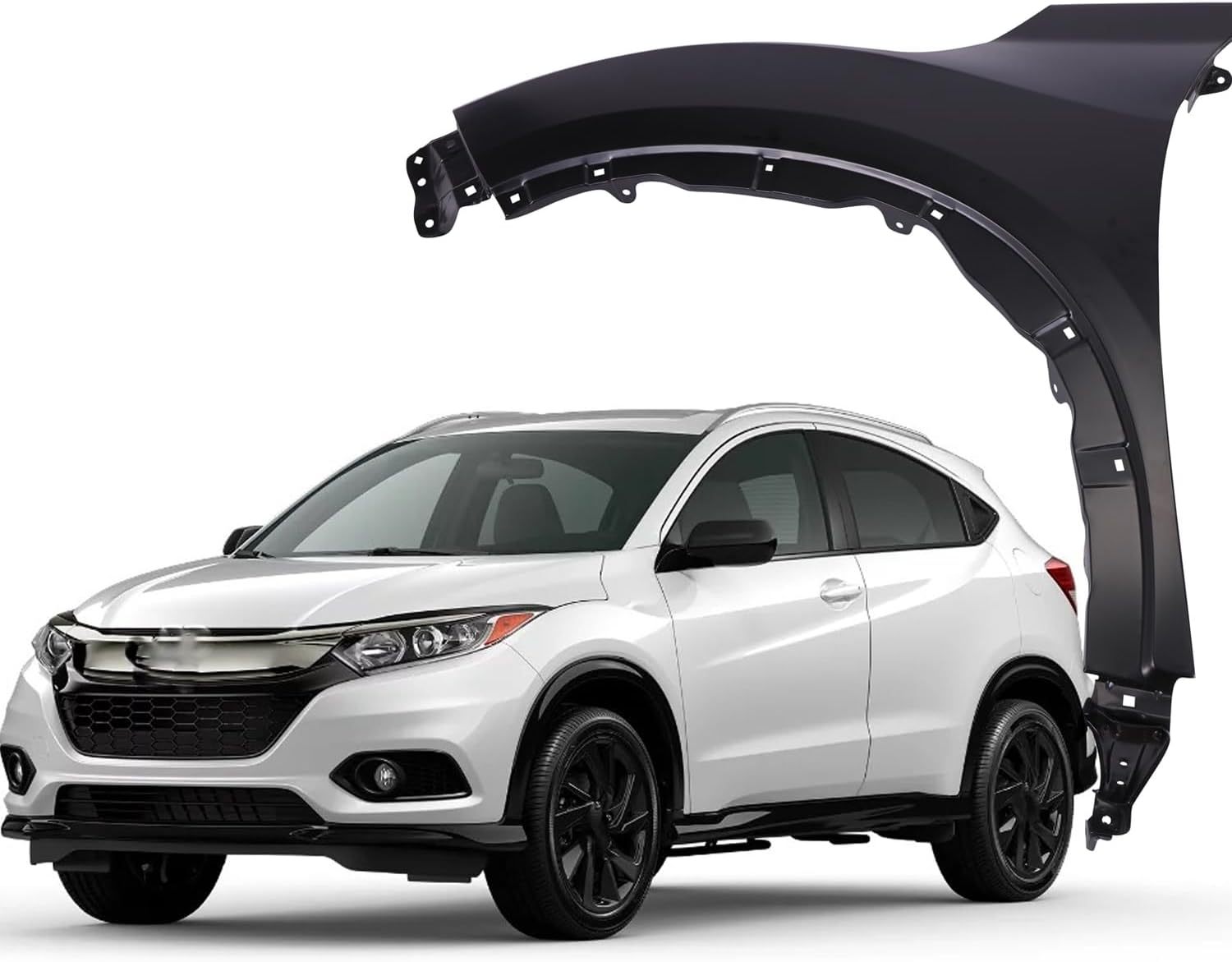 Replacement Parts Front Left Driver Side Fender Assembly Compatible With 2016-2022 Honda HR-V OEM HO1240190