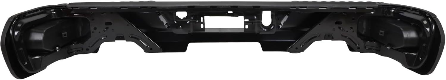 Rear Bumper Steel Bumper Assembly compatible with 2019-2023 Chevy Silverado 1500 & GMC Sierra 1500 Without/Park Sensor Hole Black