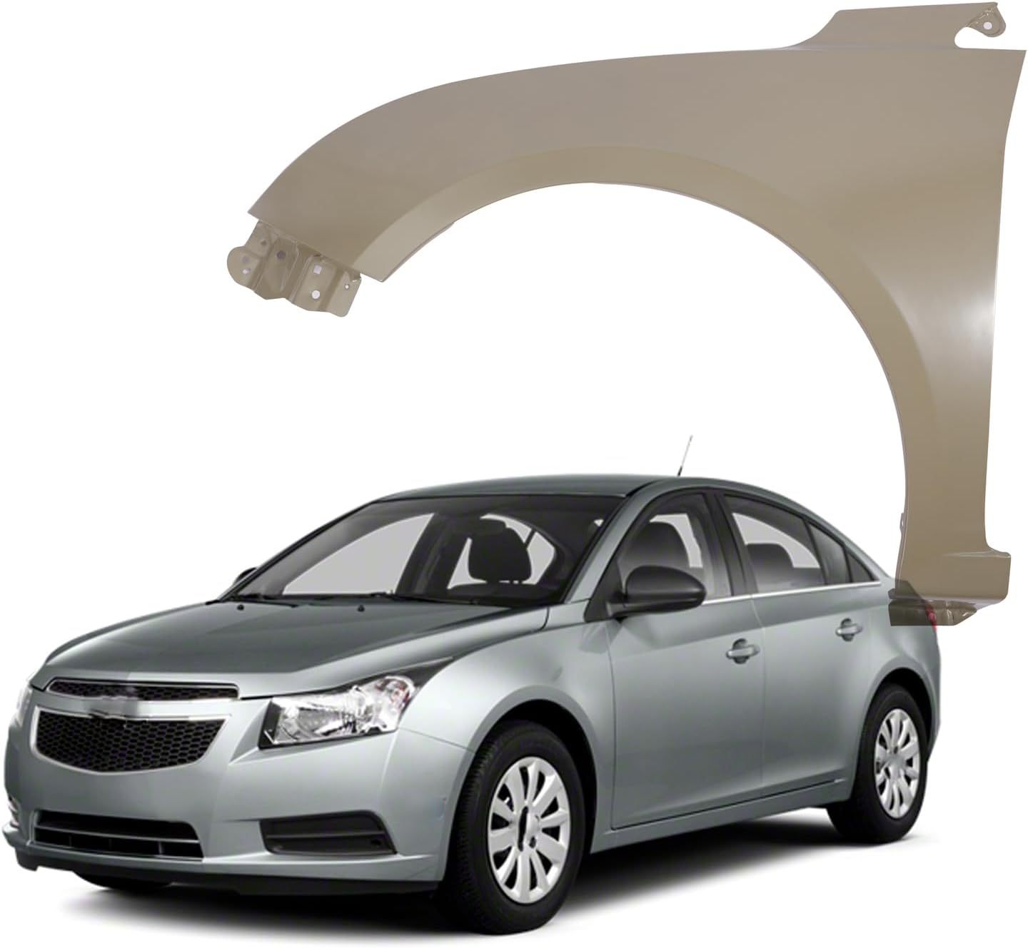 Front Left Fender Compatible with 2011-2015 Chevrolet Cruze Drive Side Steel Primed Replacement Of 95092194