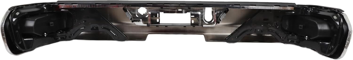 For 2019-2023 Chevy Silverado 1500 GMC Sierra 1500 Rear Step Bumper Assembly Chrome Steel Without/Exhaust Without/Sensors Replacement