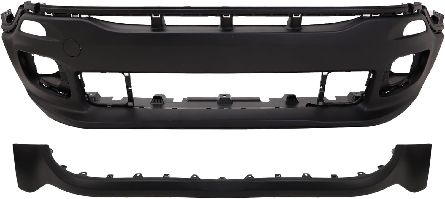 Front Upper and Lower Bumper Cover 2Pcs/Set Fits For 2015 2016 2017 2018 Jeep Renegade