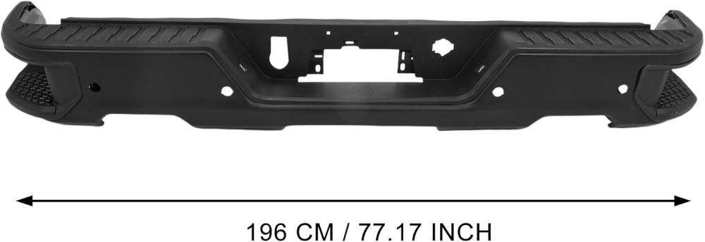 Rear Bumper Face Bar Compatible For 2019-2023 Chevy Silverado GMC Sierra 1500 Classic W/Exhaust W/Park Sensor Steel Bumper