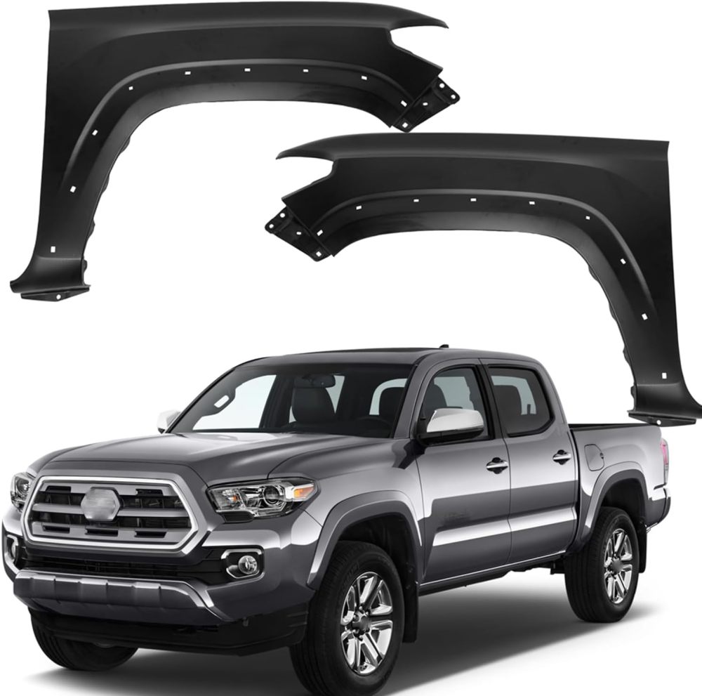 Front Fender Driver and Passenger Side Compatible with 2016-2021 Toyota Tacoma Steel Replacement of 5381104120+81204120
