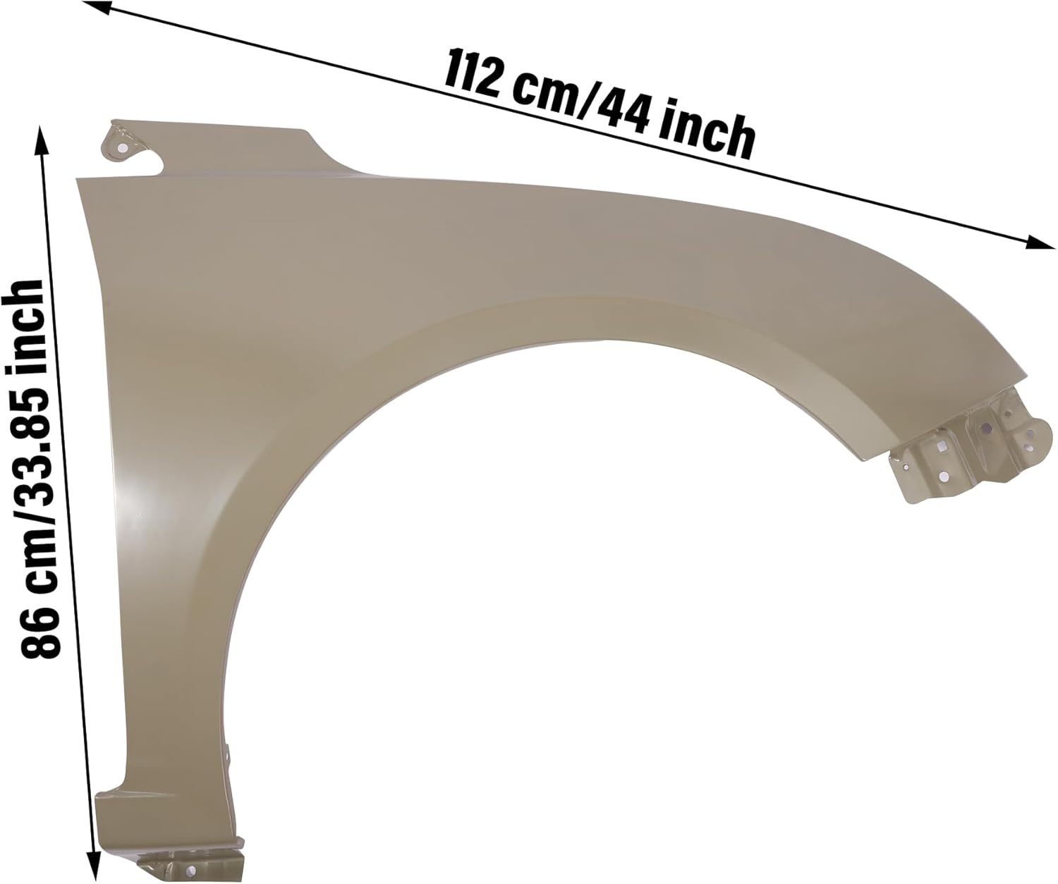 Front Passenger Side Fender Compatible with 2011-2015 Chevrolet Cruze Car Right Fender Replacement Of 95092195