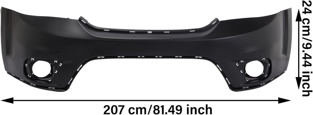 Fits For 2011-2019 Dodge Journey Front Bumper Cover Assembly W/Fog Lights Grill
