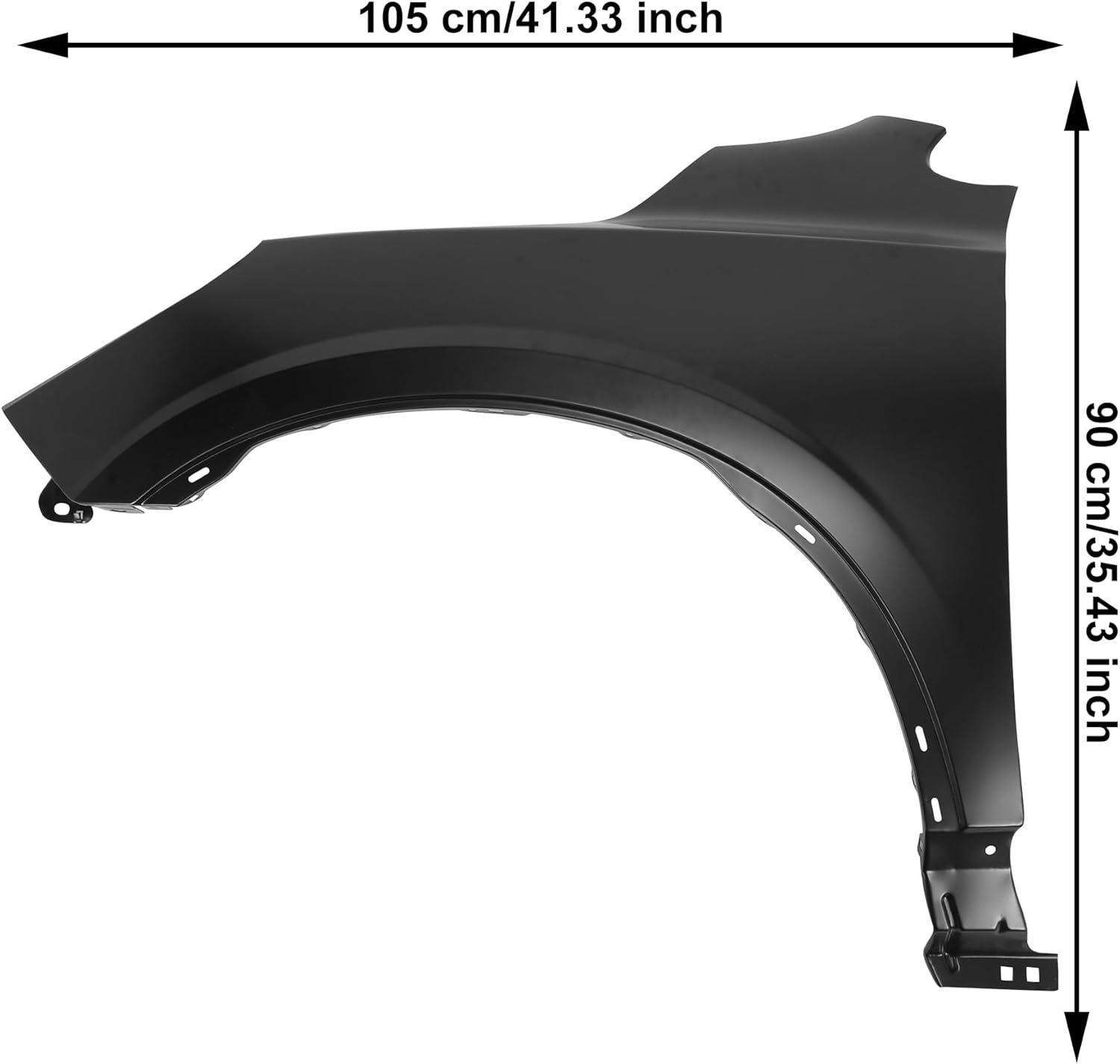 Front Driver Left Side Fender Compatible With 2013-2017 Buick Enclave, Steel Primed OEM: 22813292