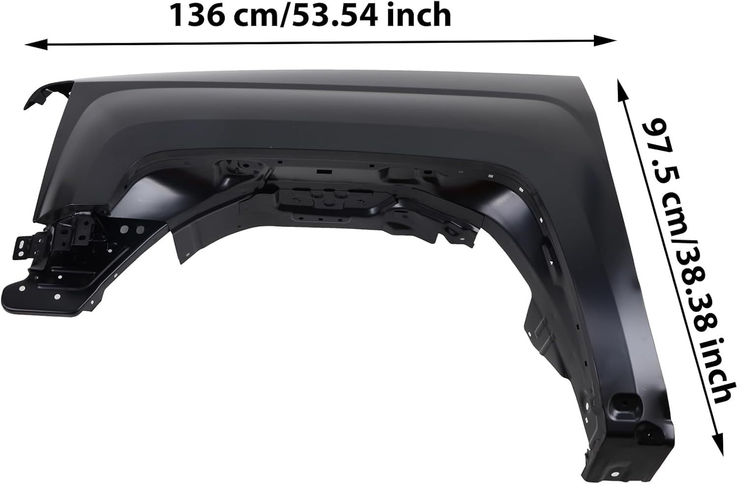 Replacement Parts Front Left Driver Side Fender Assembly Compatible With 2014-2018 Chevrolet Silverado 1500 OEM 23303551