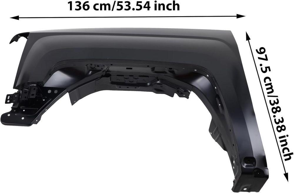 Replacement Parts Front Left Driver Side Fender Assembly Compatible With 2014-2018 Chevrolet Silverado 1500 OEM 23303551