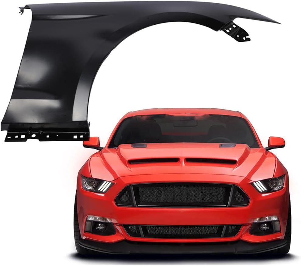 Front Fender Compatible with 2015 2016 2017 Ford Mustang Passenger Right Side Primed Steel FO1241303