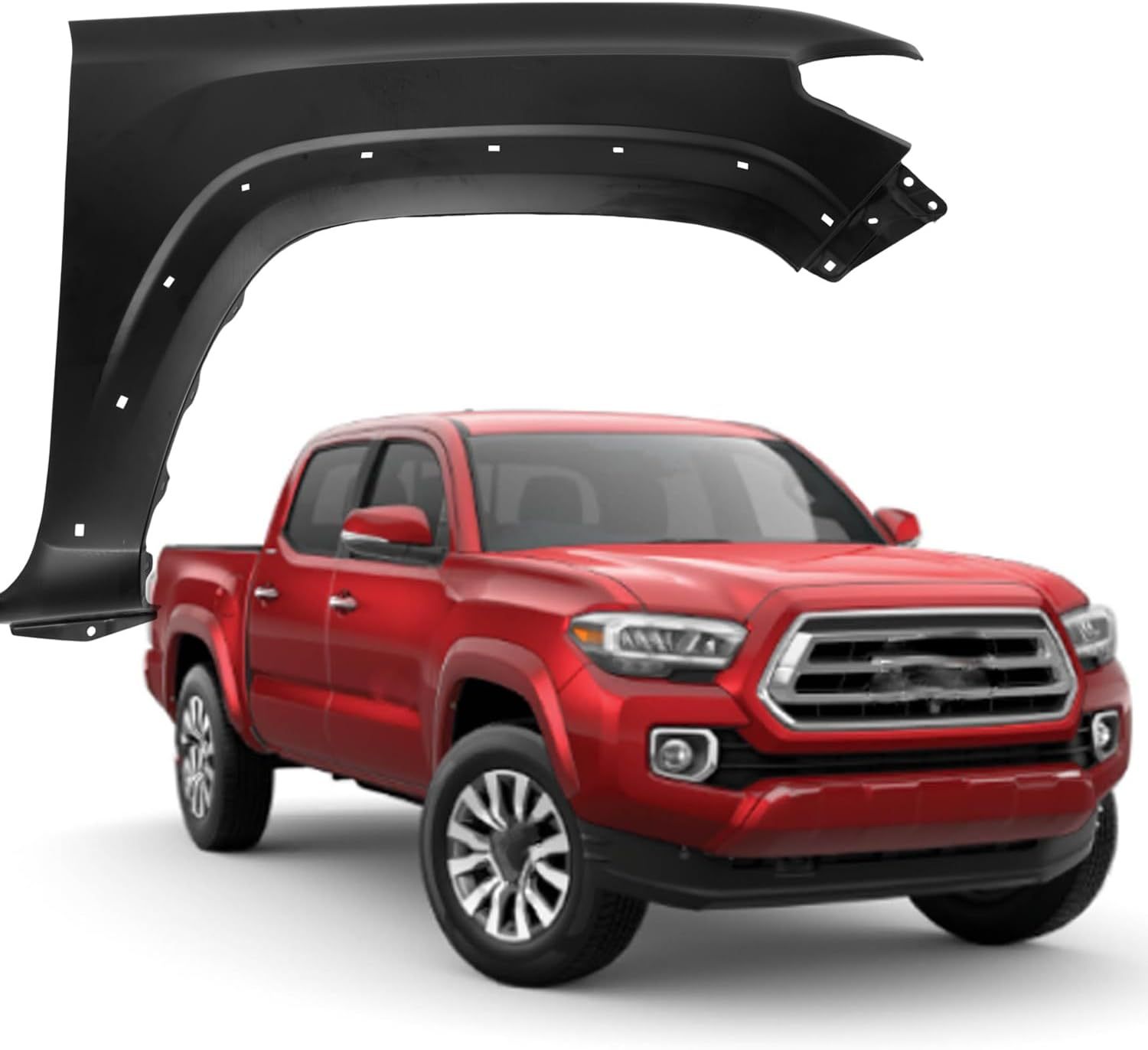 Front Fender Driver and Passenger Side Compatible with 2016-2021 Toyota Tacoma Steel Replacement of 5381104120+81204120