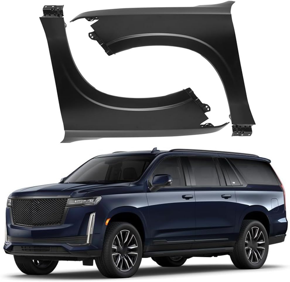 Front Driver+Passenger Side Fender Primed Steel For 2021-2023 Cadillac Escalade OE 8438420684384207