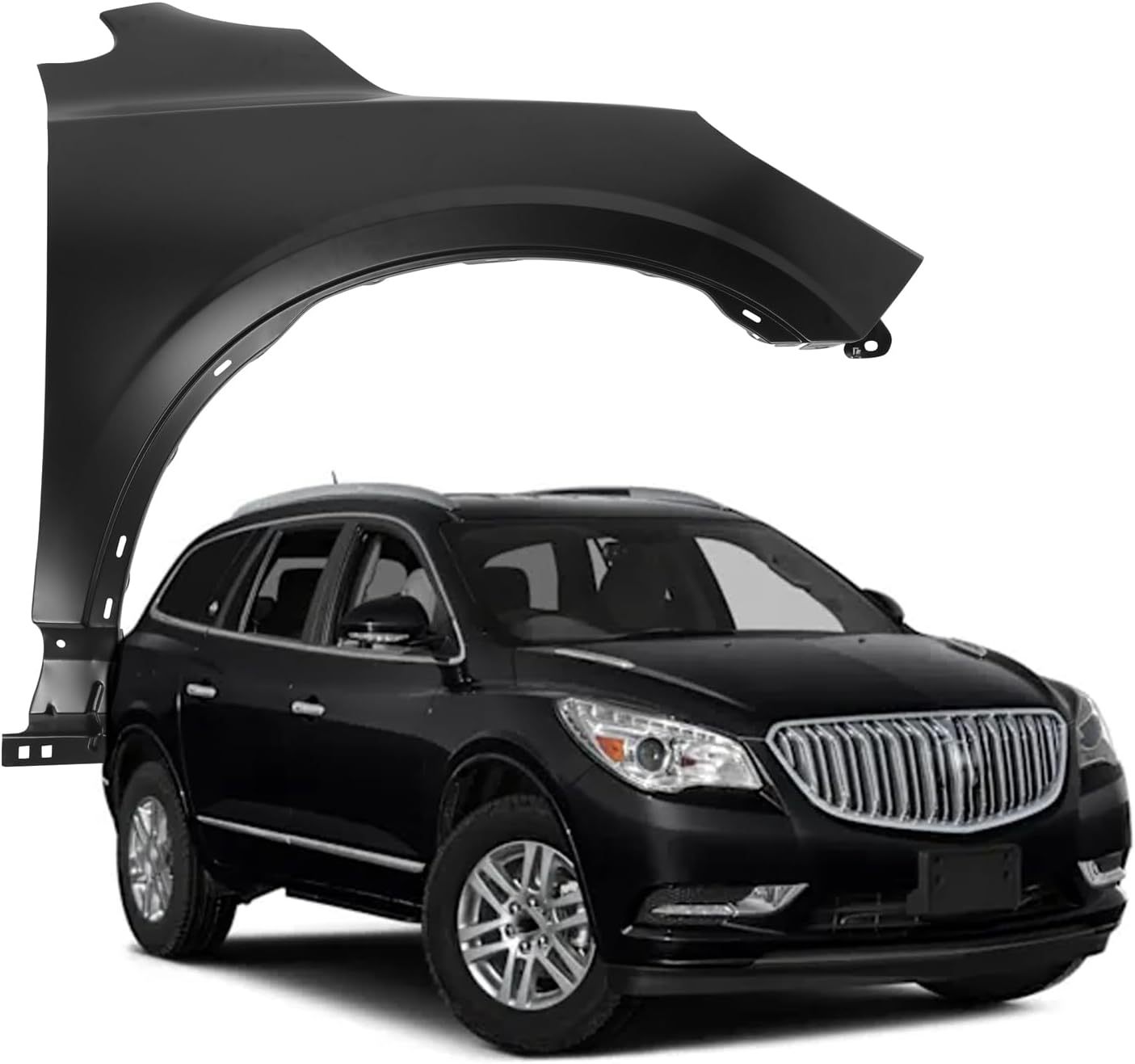 Front Fender Compatible With 2013-2017 Buick Enclave Primed Steel Passenger Side OEM:22813293