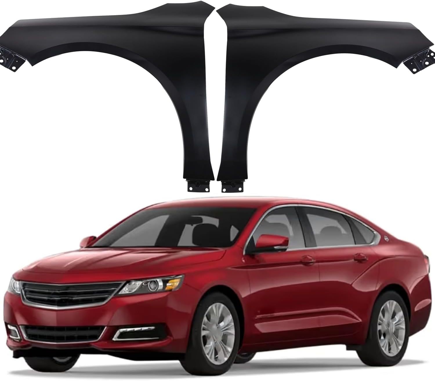 Front Right&Left Fender Compatible with 2014-2020 Chevrolet Impala Steel Primed Replace# OEM 23151661 51660