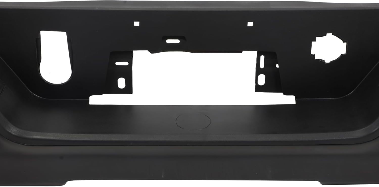 Rear Step Bumper Assembly For 2019-2023 Chevy Silverado GMC Sierra 1500 without/Dual Exhaust W/Park Sensor Holes Black Bumper Replacement