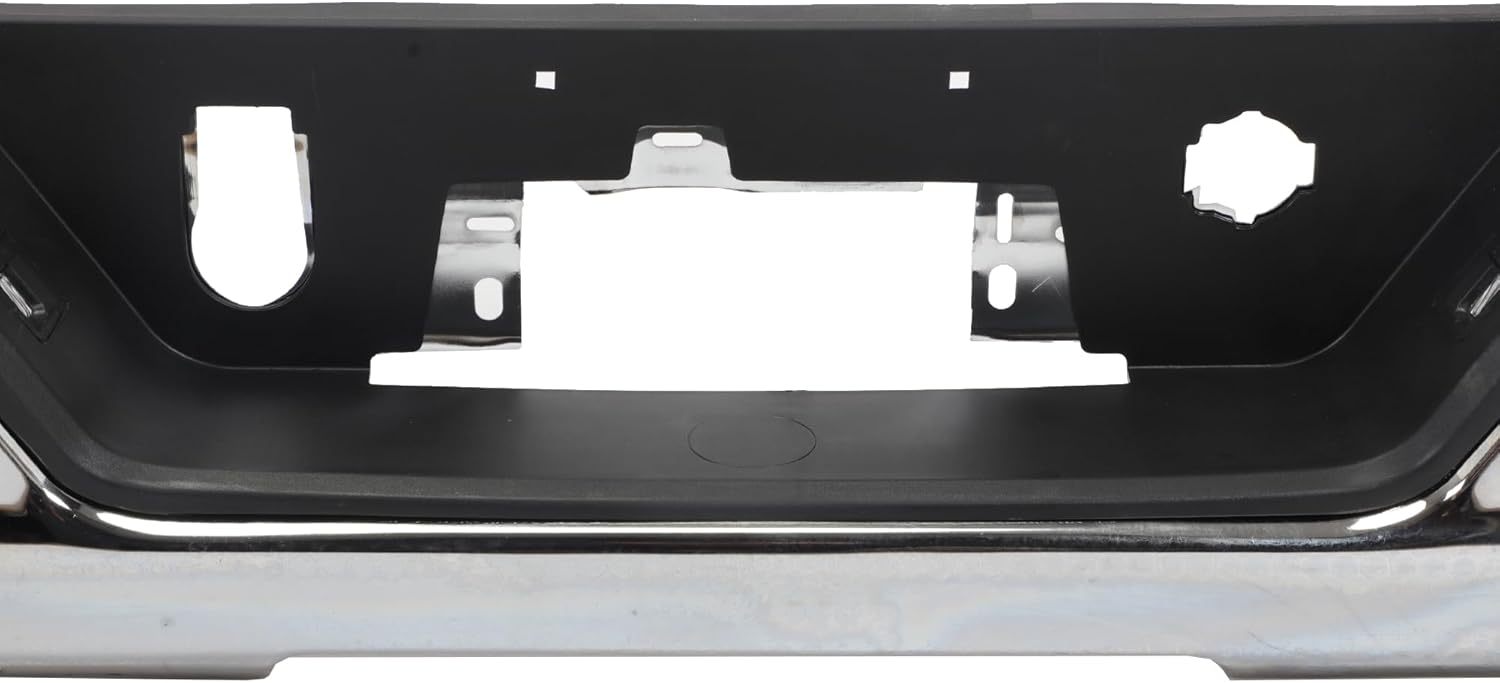 For 2019-2023 Chevy Silverado 1500 GMC Sierra 1500 Rear Step Bumper Assembly Chrome Steel Without/Exhaust Without/Sensors Replacement