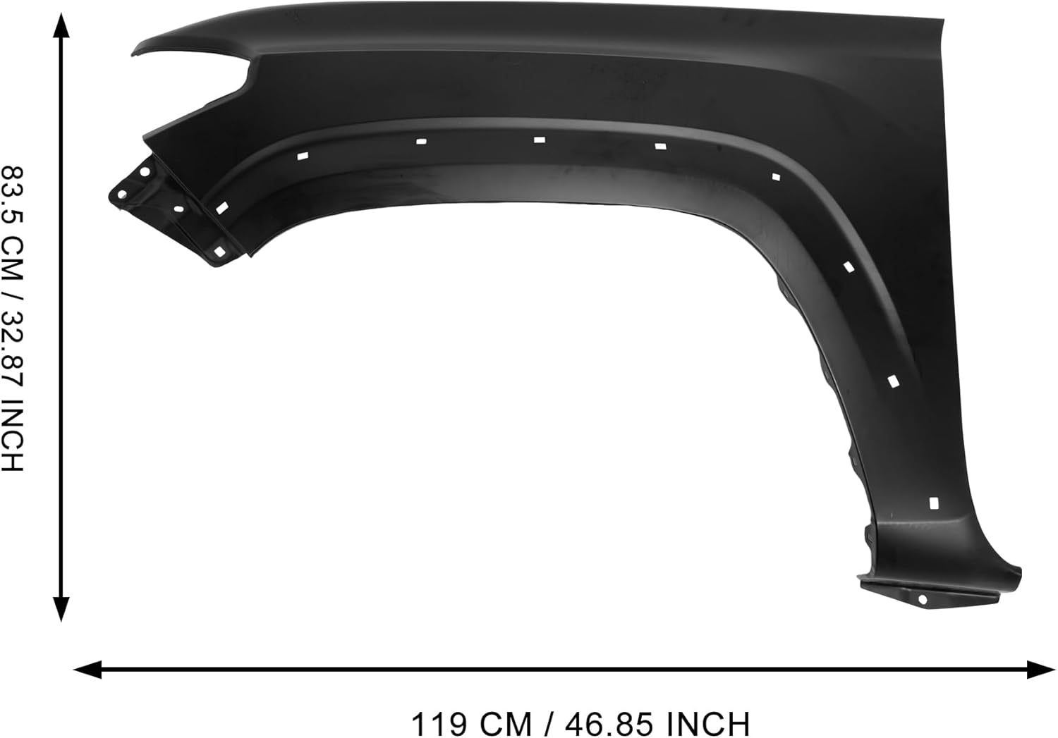 Front Fender Driver and Passenger Side Compatible with 2016-2021 Toyota Tacoma Steel Replacement of 5381104120+81204120