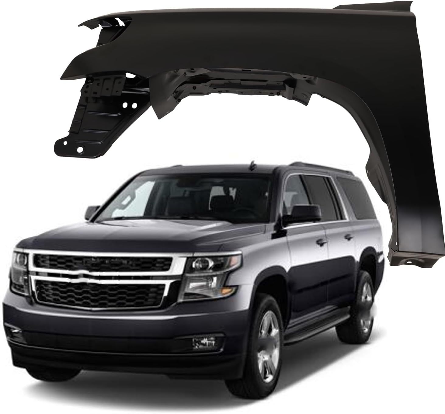Front Left Fender Compatible with 2015-2020 Chevrolet Tahoe Suburban Drive Side Steel OEM 84216909