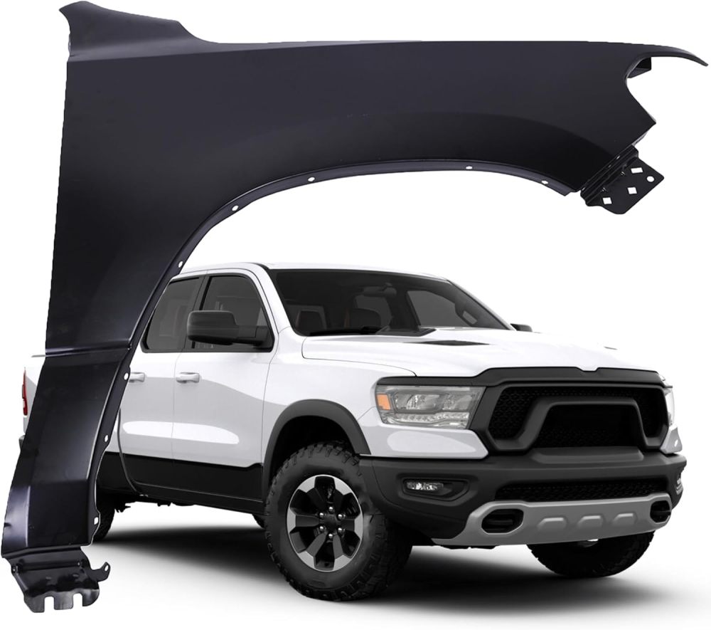 Front Passenger Right Side Fender Compatible With Ram 1500 2019 2020 2021 2022 OEM:68321576AA