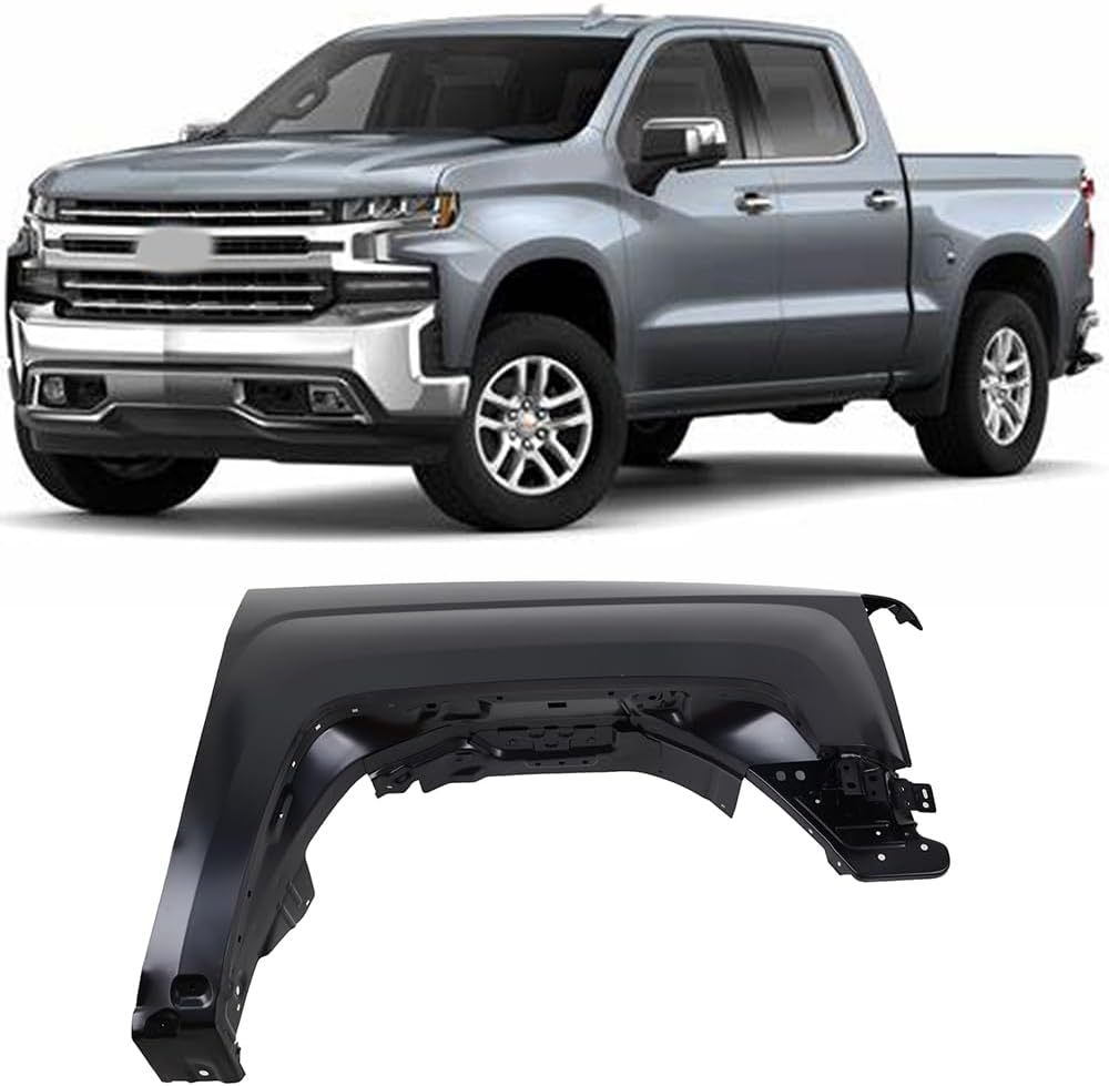 Fender Front Passenger Side Steel For 2014-2018 Chevrolet Silverado 1500 GM1241385 OEM 23303551