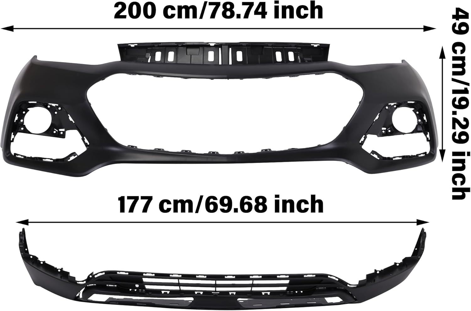 9 PCS/Set Front Bumper Cover Upper Lower Complete Grills Fits Chevy Trax 2017 2018 2019 2020 2021