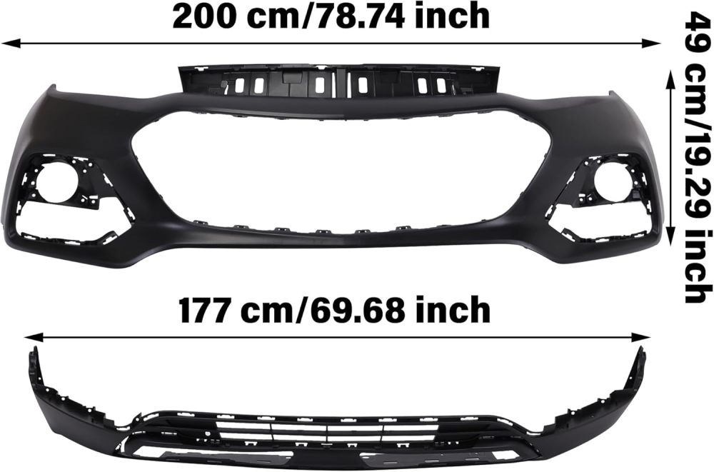 9 PCS/Set Front Bumper Cover Upper Lower Complete Grills Fits Chevy Trax 2017 2018 2019 2020 2021