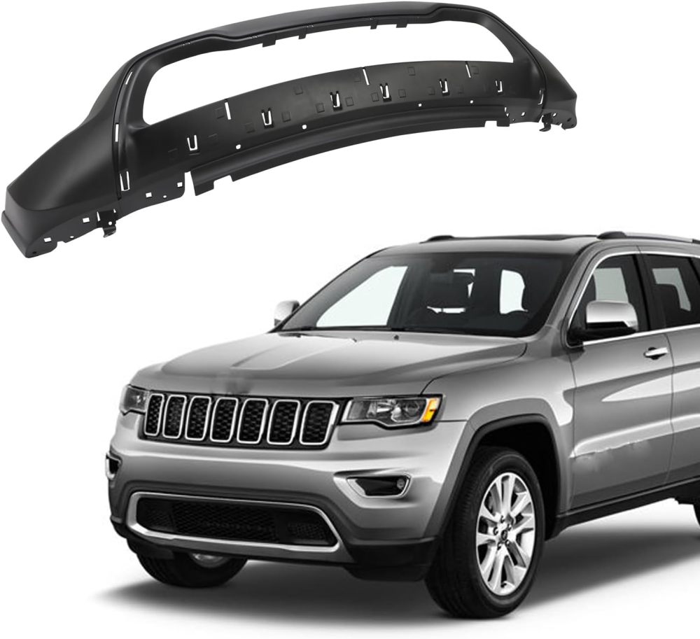 Front Lower Bumper Cover Compatible with 2014 2015 2016 Jeep Grand Cherokee, Plastic Automotive Steel Replacement 68143076AD CH1015114