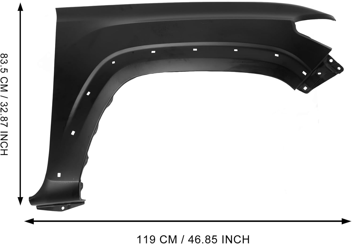 Front Fender Driver and Passenger Side Compatible with 2016-2021 Toyota Tacoma Steel Replacement of 5381104120+81204120