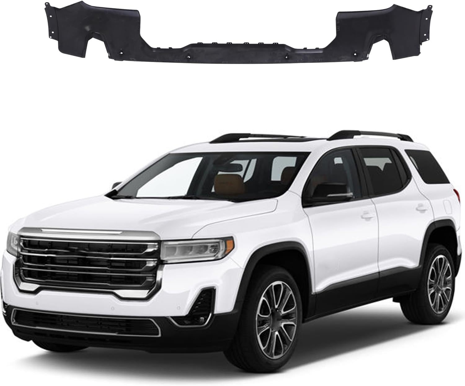 Front Bumper Cover W/Radar Sensor Holes Compatible with GMC Acadia 2020 2021 2022 Plastic Bumpers Face Bar Replacement 84779370