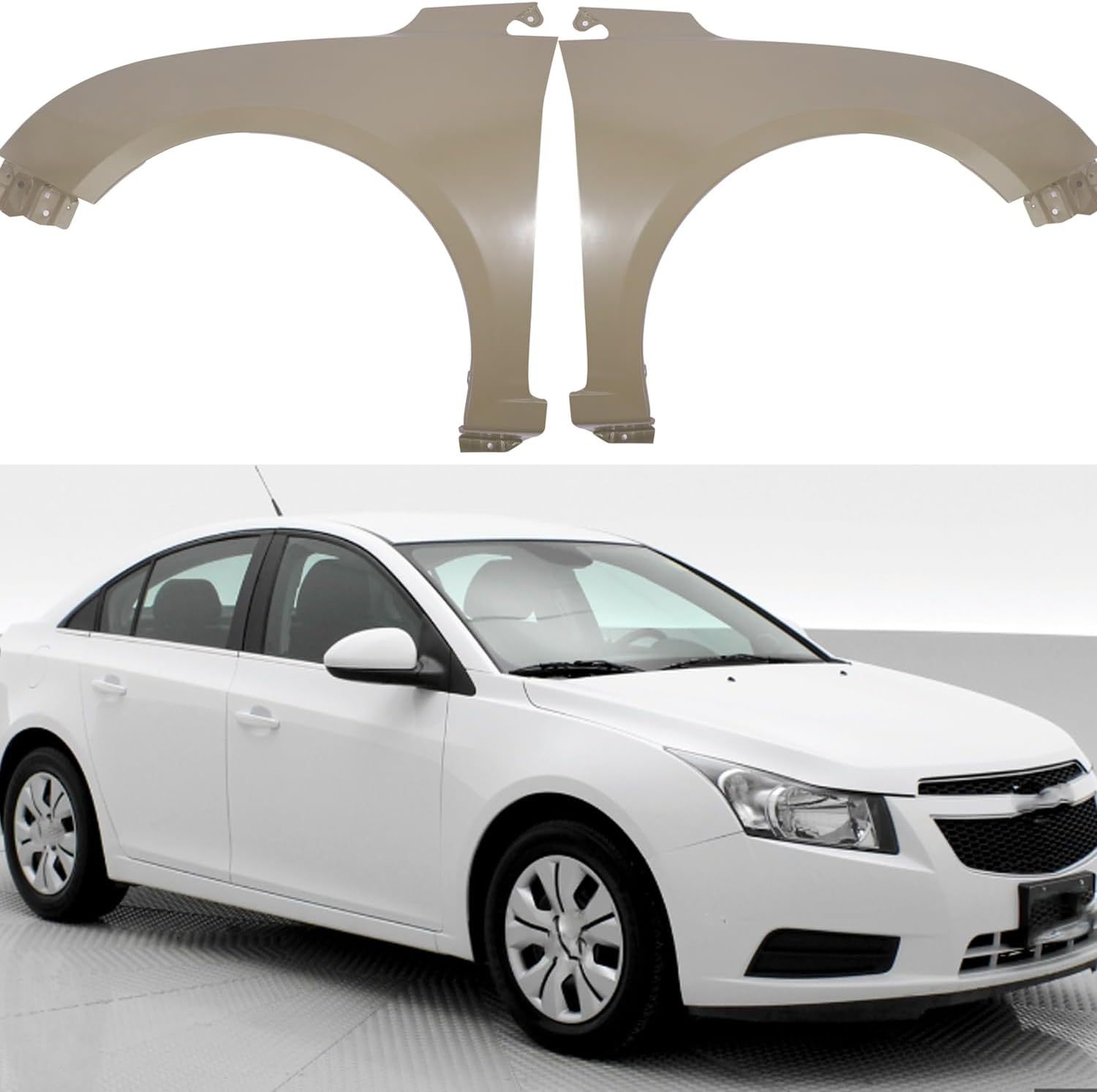 Front Right Left Fender Compatible with 2011-2015 Chevrolet Cruze Steel Primed Replace OEM 9509219495092195