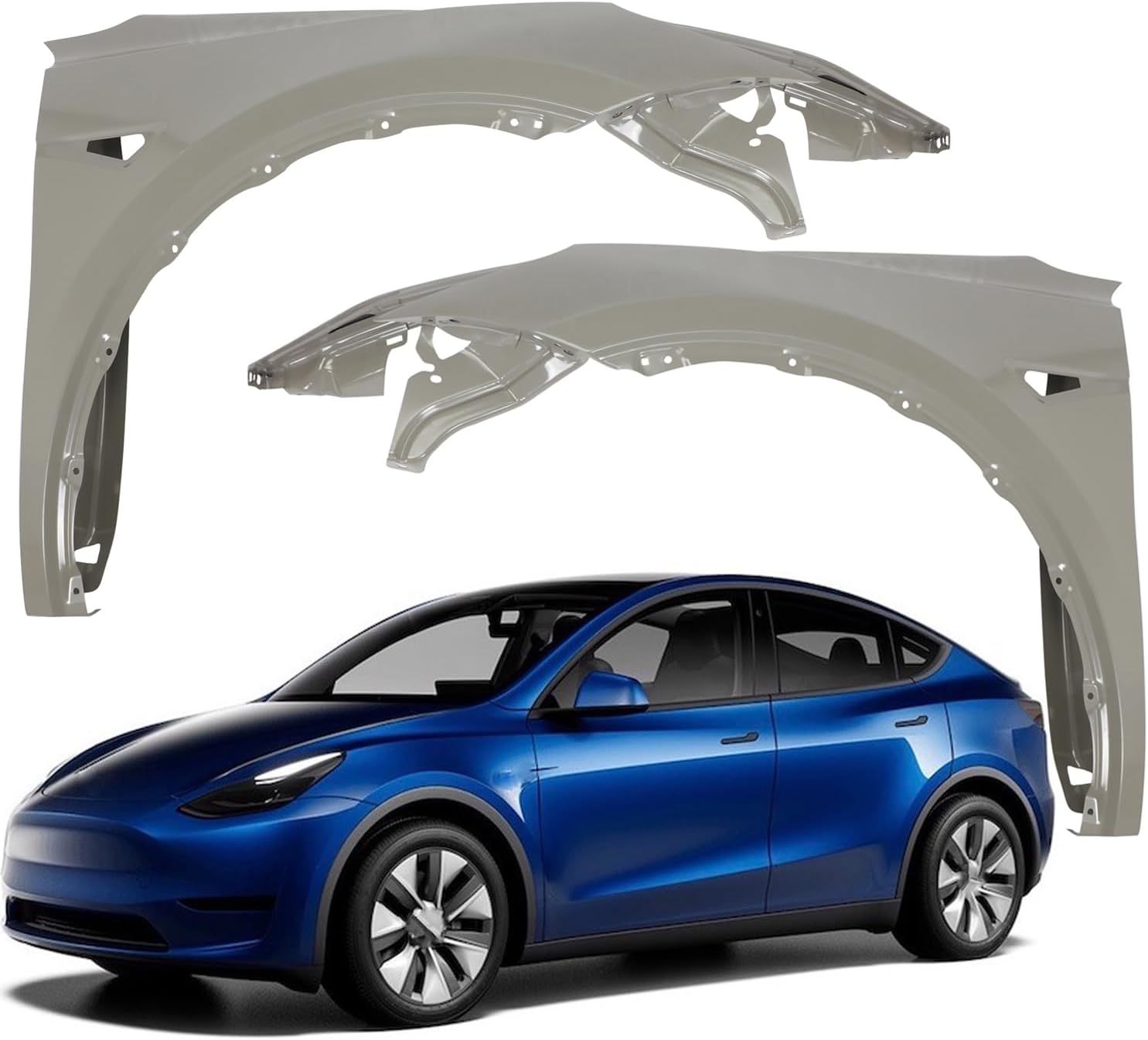 For Tesla Model Y 2020-2023 Front Passenger & Driver Side Fender Primed Steel Replacement 1493451-SO-A 93452-SO-A