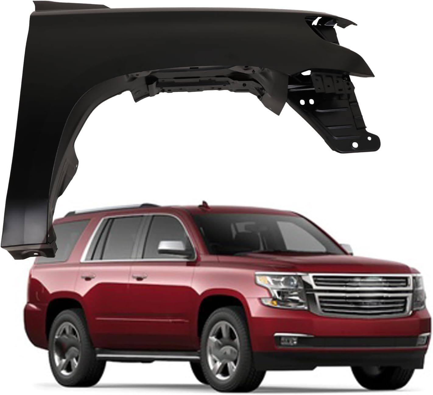 Front Passenger Side Fender Compatible with 2015-2020 Chevrolet Tahoe Suburban, Car Right Fender Replacement Of 84216910