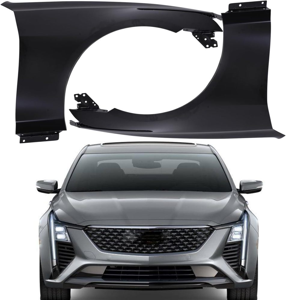 Pair/Set Front Fender For 2014-2019 Cadillac CTS CAPA (Left & Right/Driver & Passenger Side) Replacement 8405414584054144