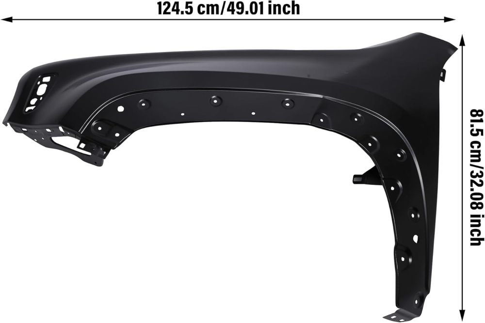 Front Fender w/Molding Holes Compatible with 2015-2023 Jeep Renegade Replacement for 68306752AA 8307086AA Steel Fender Panel (Driver Side/Right Passenger)