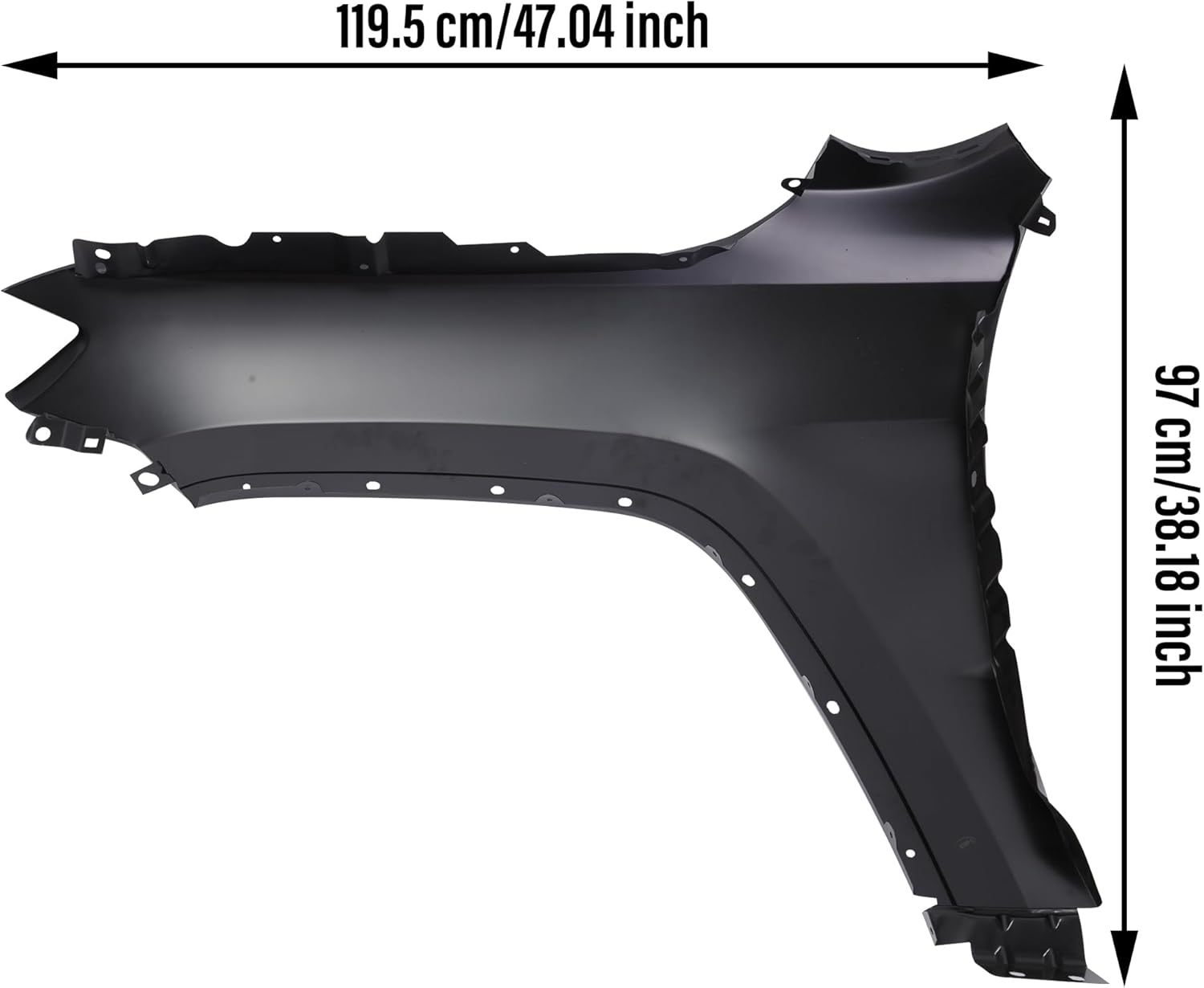 Fender Compatible with 2017-2023 Jeep Compass Front Right Passenger Side Primed OEM 55369596AF