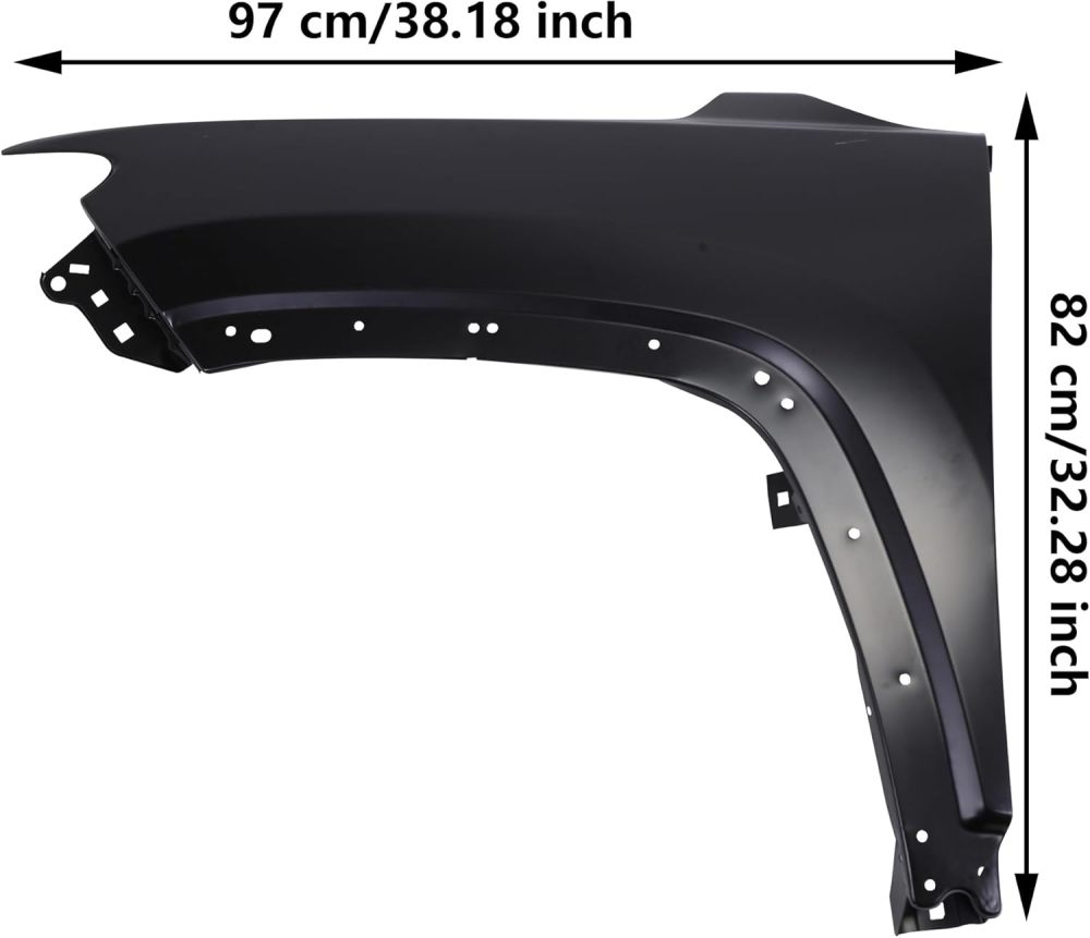 Front Right Left Fender Compatible with 2017 2018 2019 2020 2021 2022 2023 Jeep Compass Steel Primed Replace OEM 68430056AA/68430057AA