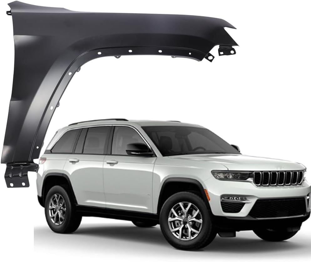 Front Passenger Side Fender Compatible with 2017-2023 Jeep Compass Car Right Fender Replacement Of 55369596AF