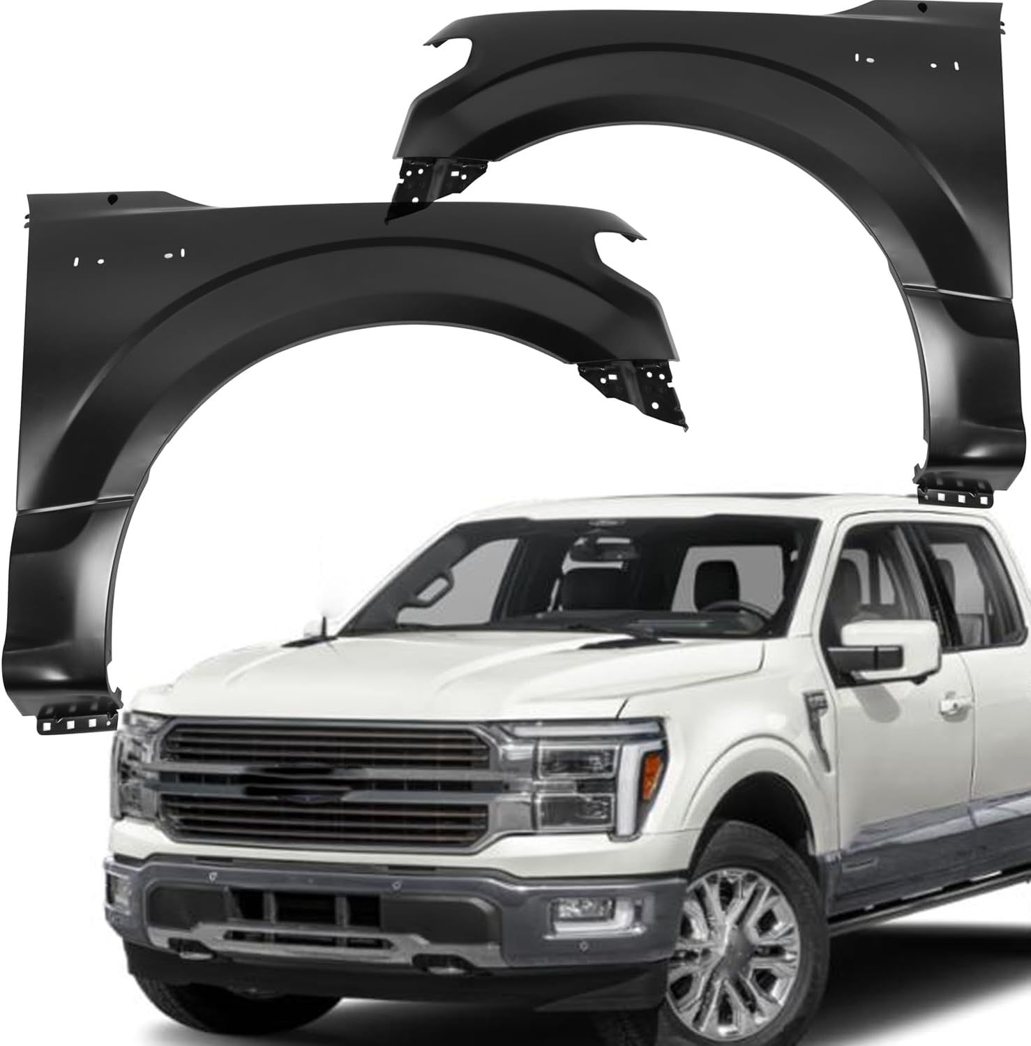 For Ford F-150 Fender 2015-2020 Driver and Passenger Side Pair/Set Front Fender OE JL3Z16005A/JL3Z16006A