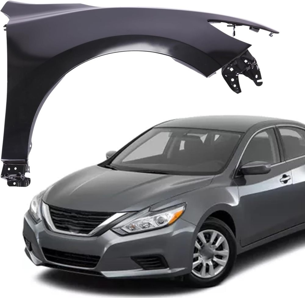 Front Passenger Side Fender Compatible with 2016-2018 Nissan Altima Car Right Fender Replacement Of 631009HS0A