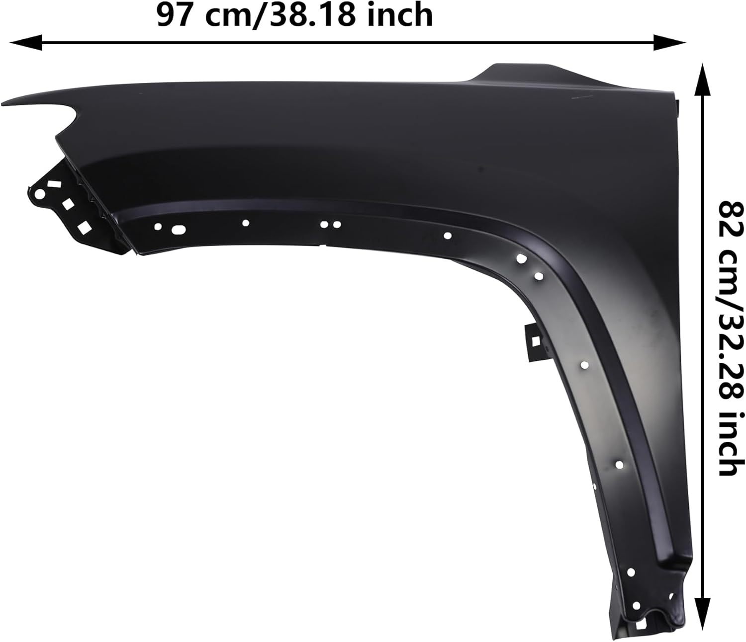 Front Fender Compatible with 2017-2023 Jeep Compass Replaces OE Replacement OEM 68430057AA Steel Fender Panel (Driver Side)
