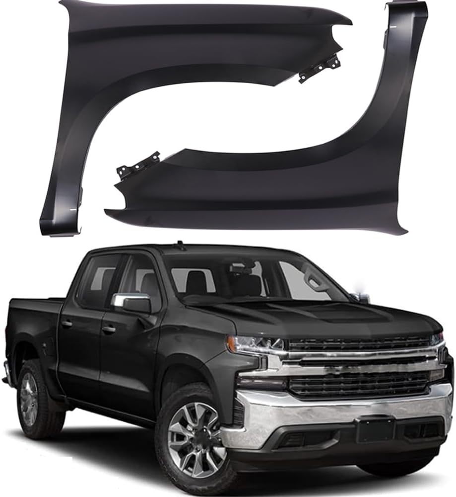 Replacement Front Fender Driver Passenger Side Steel Primed Fit For 2019-2023 Chevy Silverado 1500 Replaces OE 8450261084502611